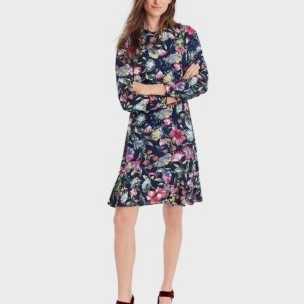 J. Crew Navy Floral Dress - Picture 2 of 16